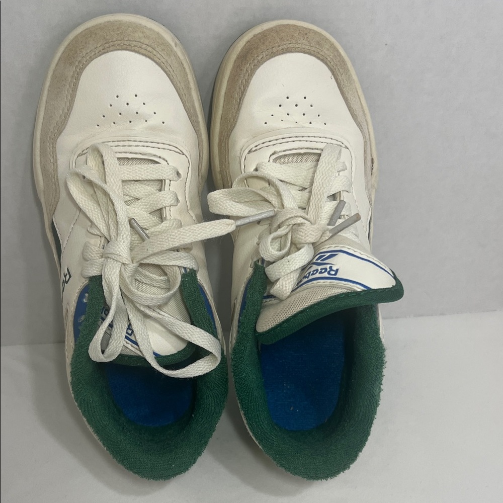 Reebok Kids White and Green Sneakers